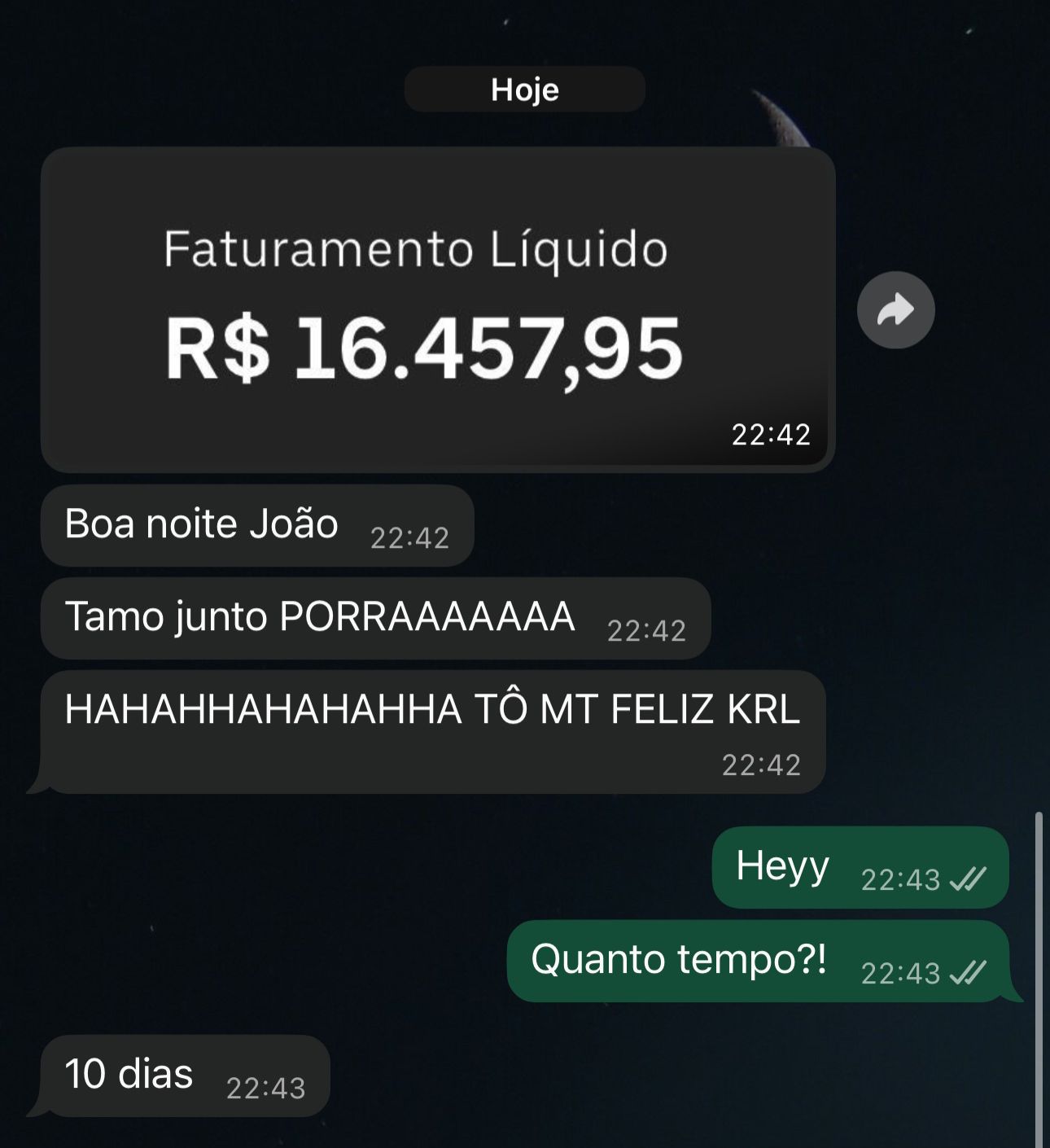 Resultado aluno R$16k